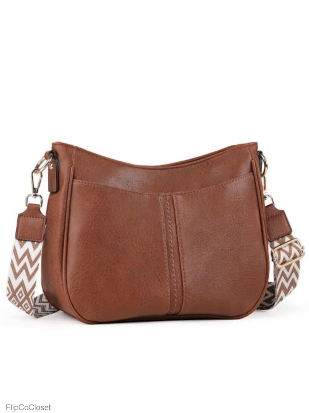 Vegan Leather Crossbody Bag Adjustable Strap Travel Purse